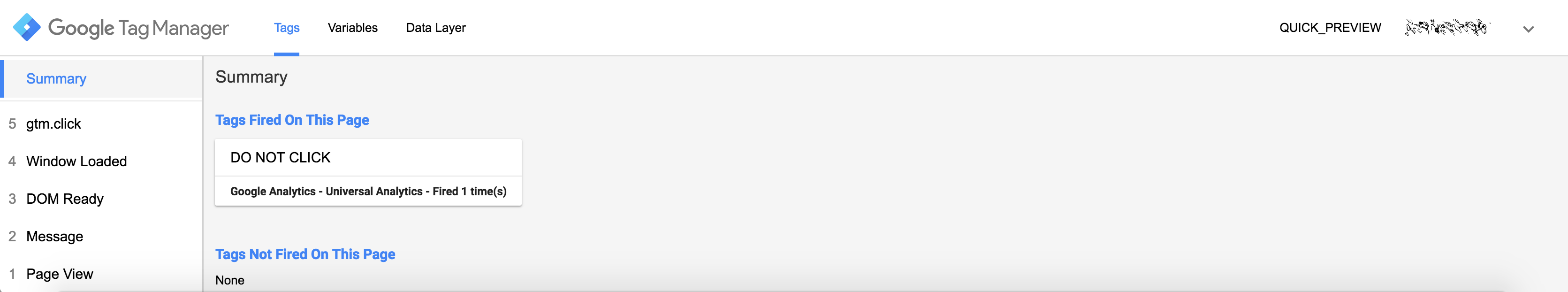 Google Tag Manager preview after trigger is fired