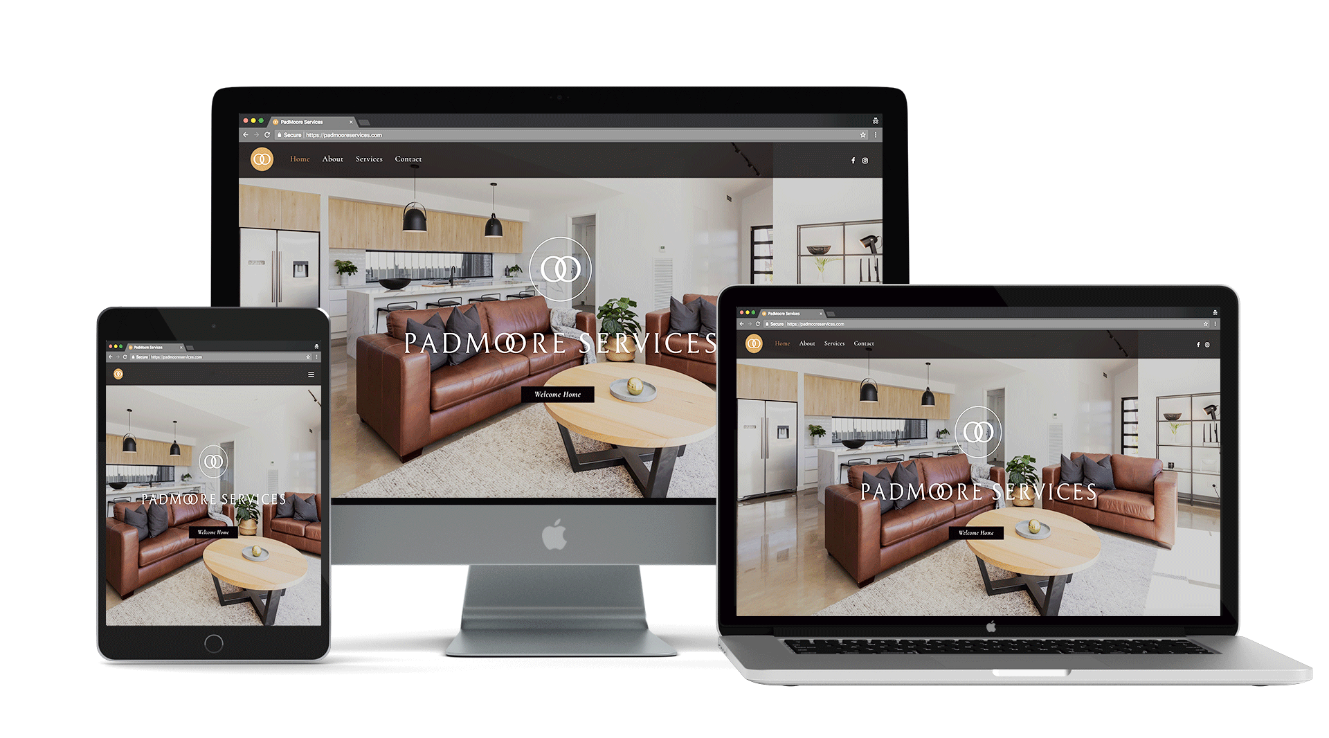 Padmoore Services all device moc up