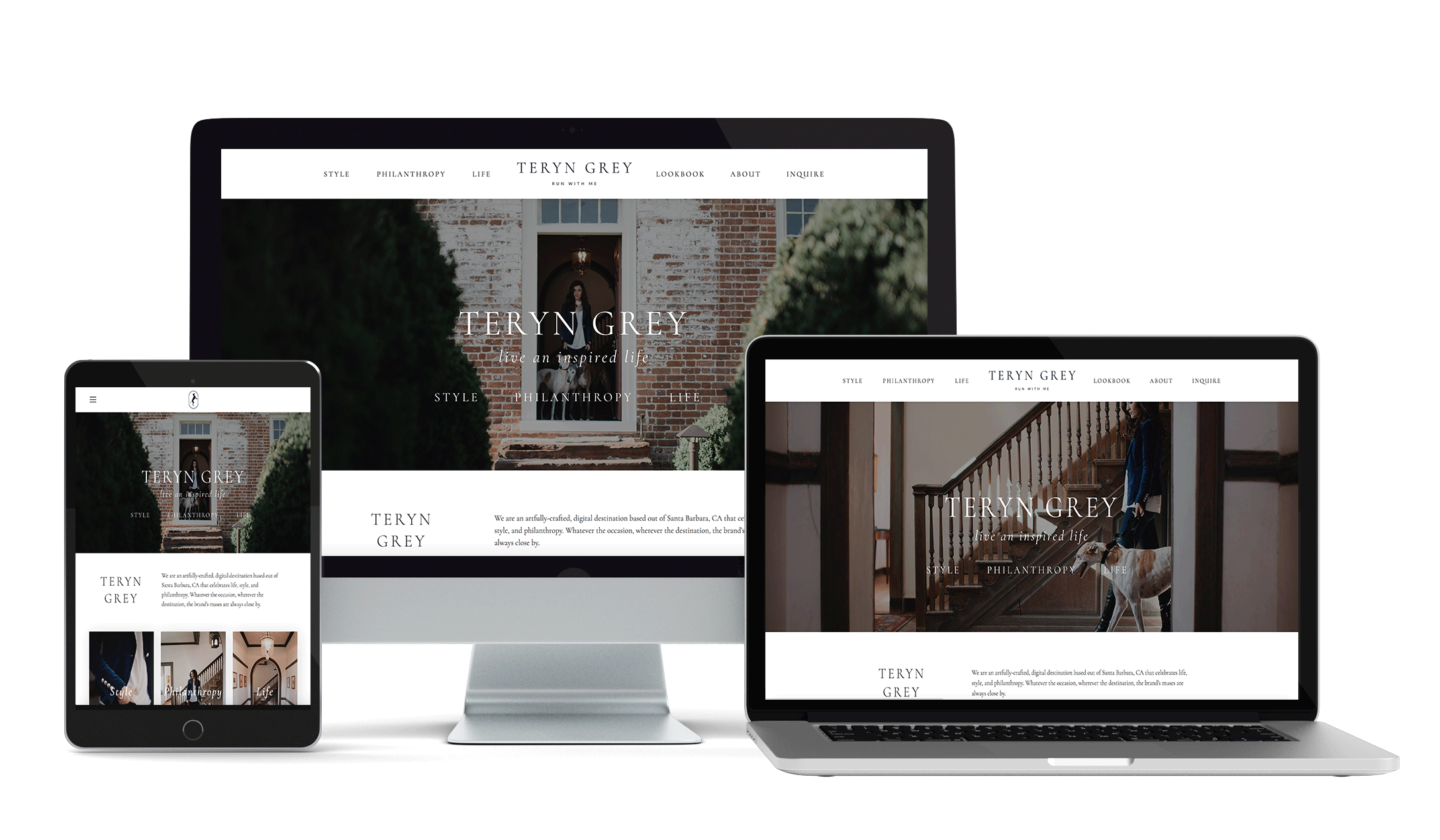 Teryn Grey Portfolio image on all devices