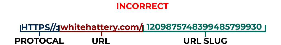 Incorrect example of a URL